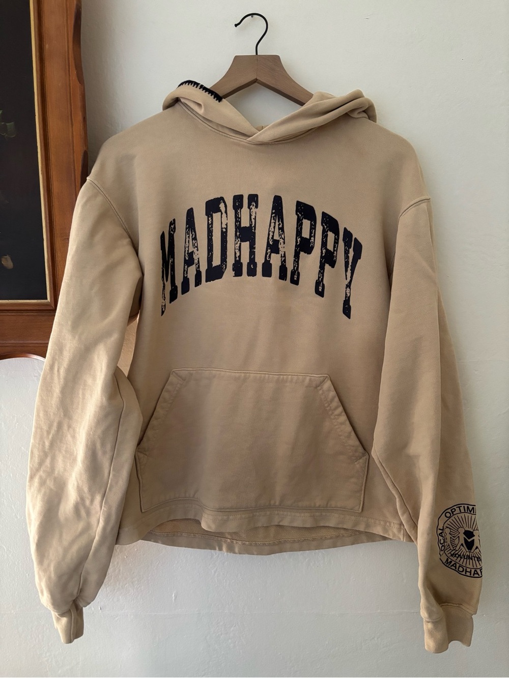 Madhappy Sand Beige Logo Hoodie